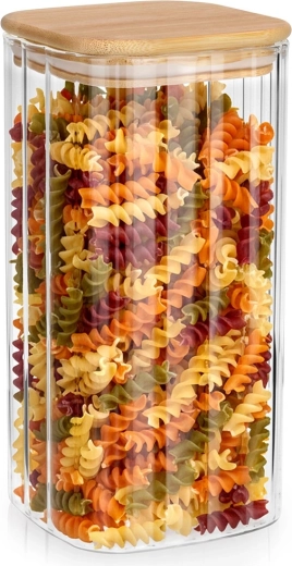 Barattolo in vetro Vilde per alimenti secchi con coperchio in bambù 1,6 l