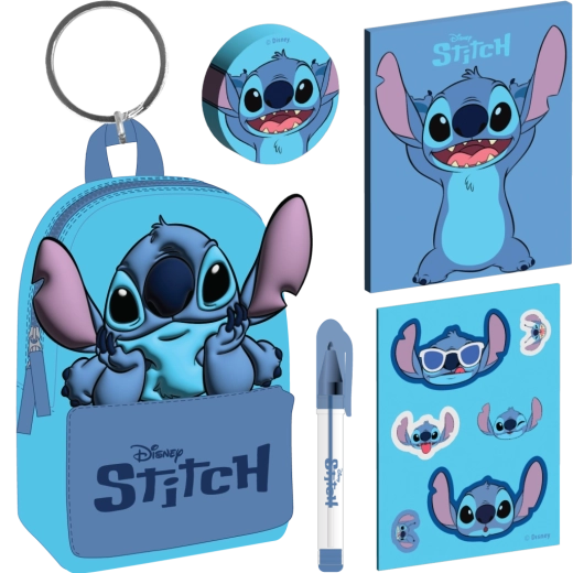 Portachiavi Disney Lilo & Stitch con mini zainetto di Stitch