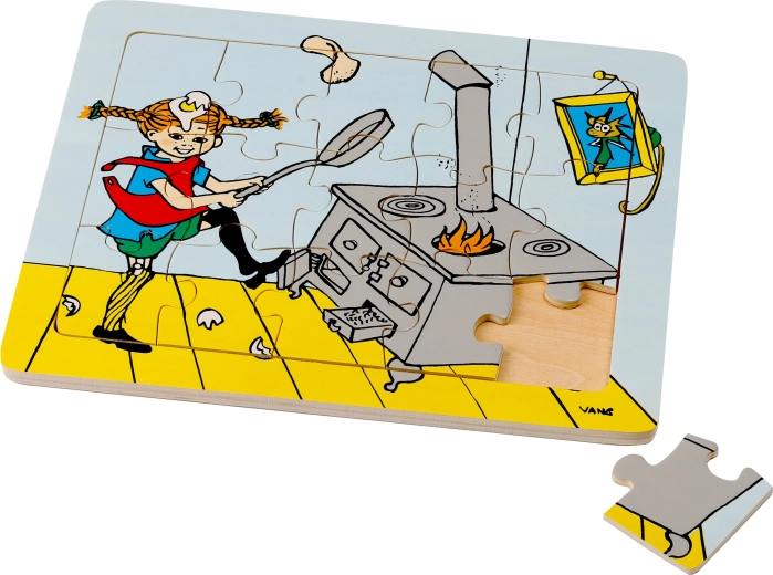 Puzzle in legno Pippi Calzelunghe 15 pezzi