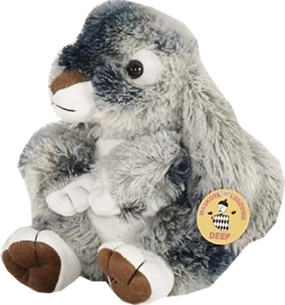 Coniglietto grigio in morbido peluche