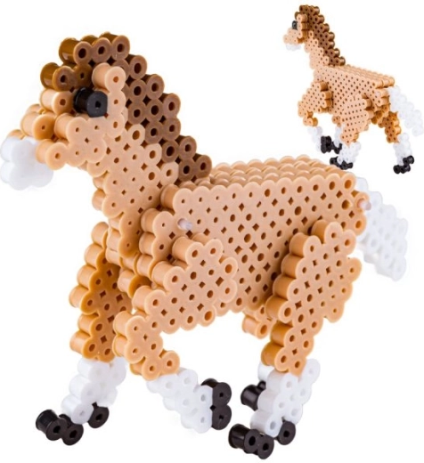 3D figurina di cavallino con perline