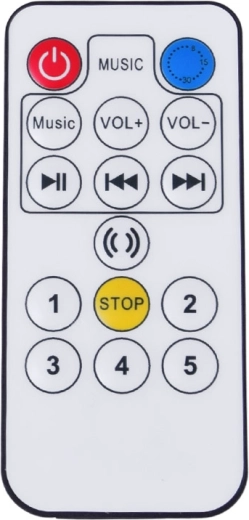 Telecomando, musica e timer