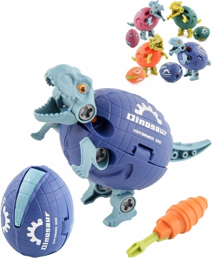 Dinosauro avvitabile nell’uovo 2 in 1 con attrezzo - 1 pezzo