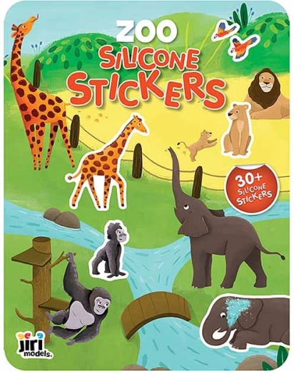 Gioco con adesivi in silicone Zoo