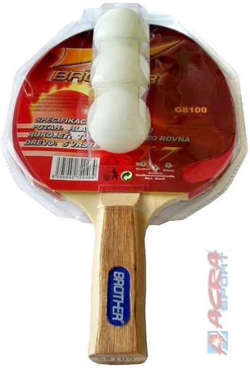 Racchetta da tennistavolo Acra brother 2-star + 3 palline