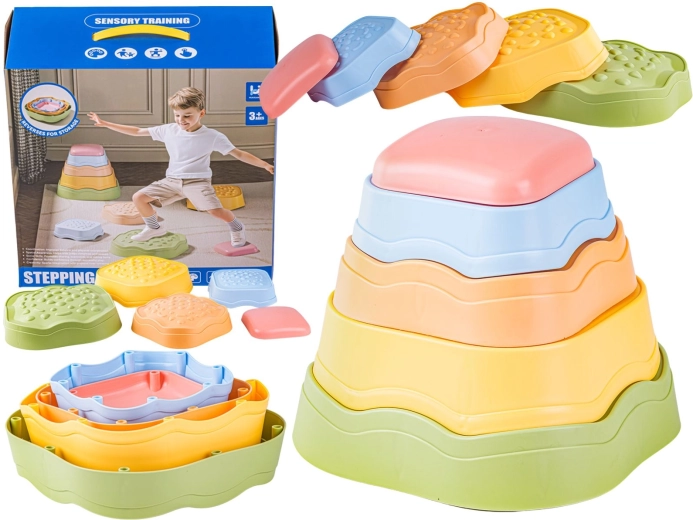 Percorso sensoriale di equilibrio per bambini – pietre di equilibrio 5 pz
