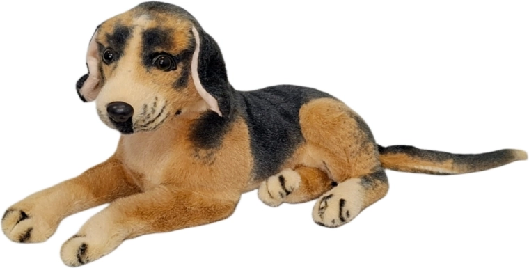 Cane di peluche in colore marrone-nero - 1 pezzo