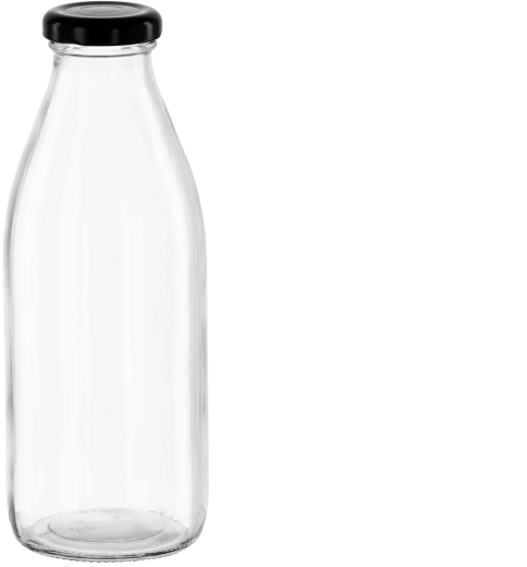 Bottiglia per succhi 500 ml con tappo metallico da 42 mm