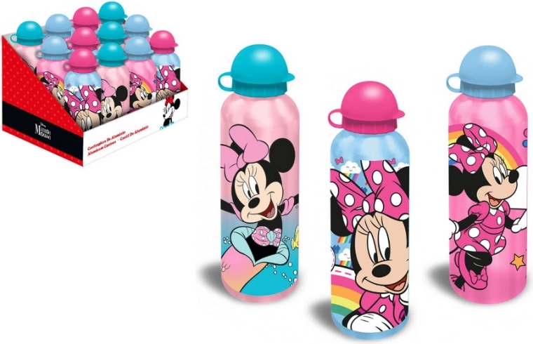 Borraccia in alluminio con motivo MICKEY MINNIE, 500 ml