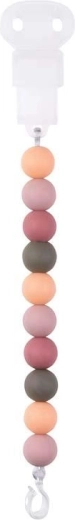 Clip portaciuccio in silicone Nattou Peach senza BPA