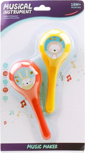 Maracas per bambini 30 × 15 cm, confezione da 2 pezzi