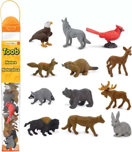 Tubo con figurine Safari Ltd. Natura (12 figurine)