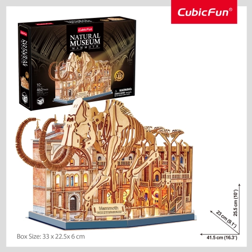 CubicFun puzzle 3D Natural Museum Mammut con illuminazione LED