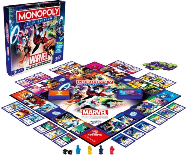 Monopoly Flip Marvel – gioco da tavolo familiare in polacco