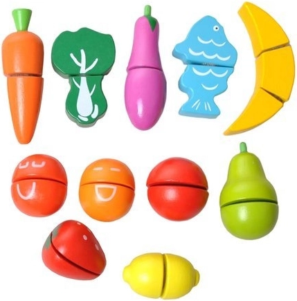 Set colorato da 14 pezzi per giocare al negozio e in cucina