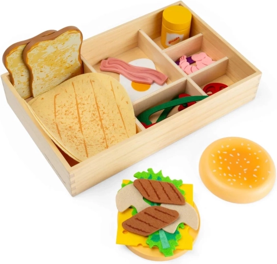 Bigjigs Toys set di prelibatezze in legno in scatola