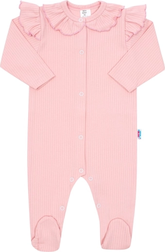 Tutina neonato in cotone New Baby Stripes rosa 86 (12–18 mesi)