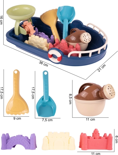 Set barca con accessori da spiaggia