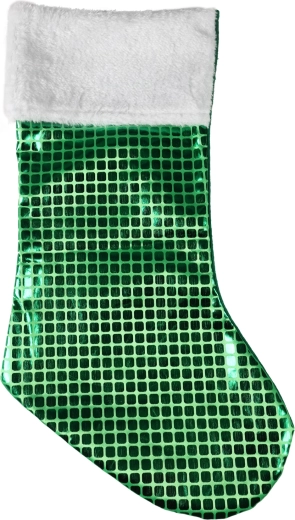 Calza natalizia verde 43 cm