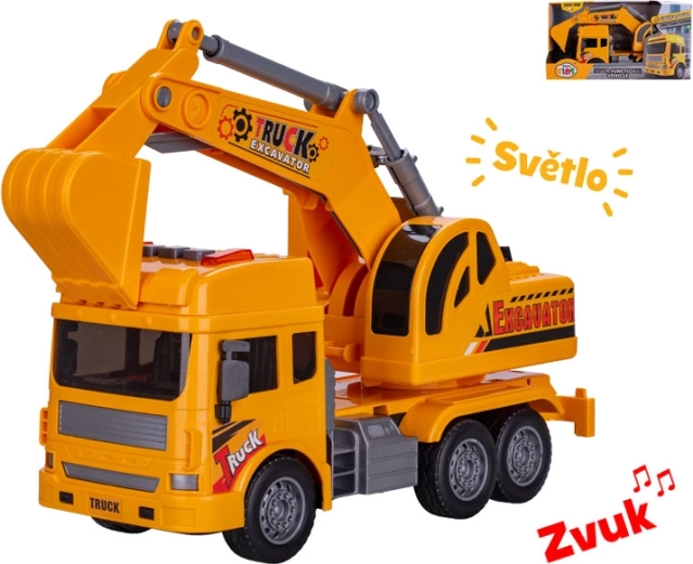 Escavatore da cantiere con luce e suono a frizione 27 cm