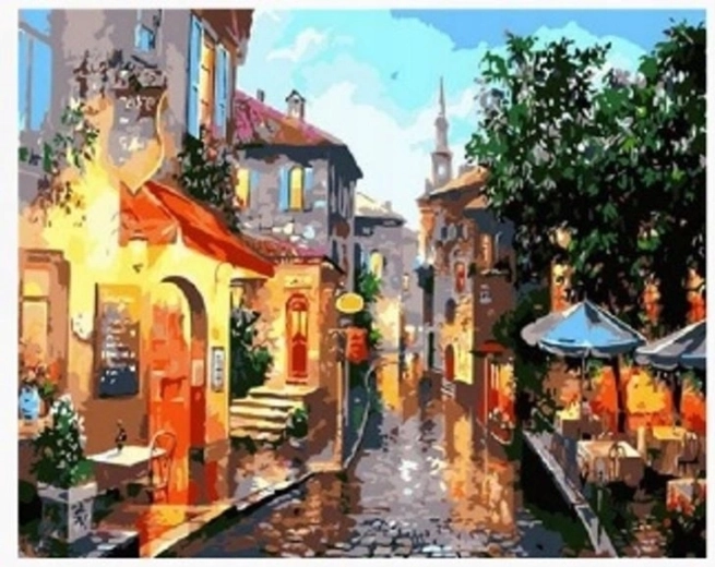 Norimpex pittura con numeri Pioggia in città 40 × 50 cm