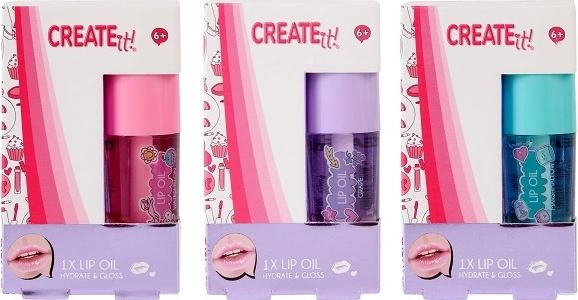 Create it! olio per labbra per bambini, 3 varianti
