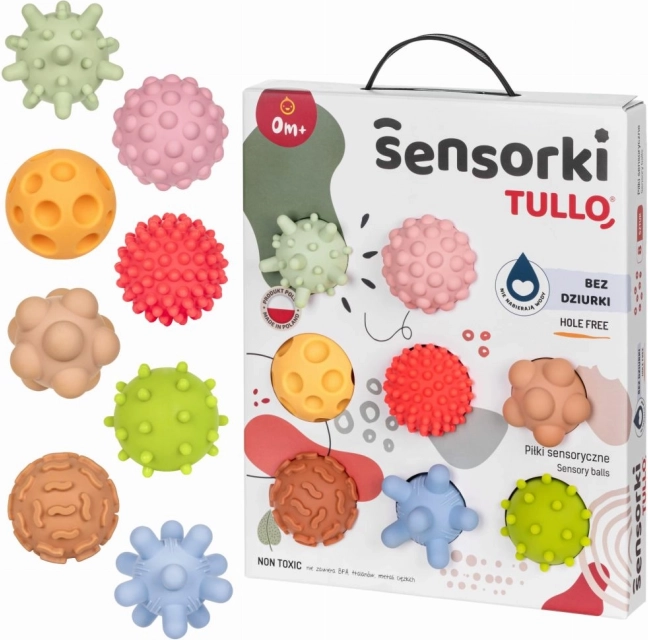 Palline Sensoriali Pastello Tullo - set di 8 palline