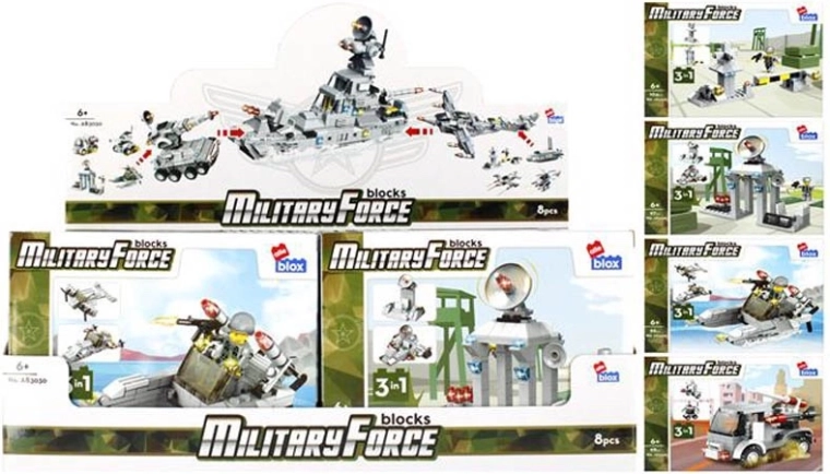 Set da costruzione Military Force – 8 varianti di modelli militari