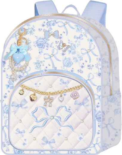 Zaino Deluxe prato fiorito (blu) - 1 pezzo