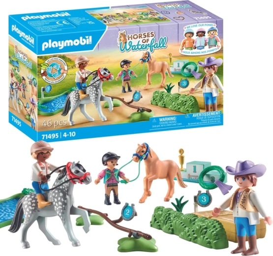 Playmobil Horses of Waterfall torneo di pony con ostacoli