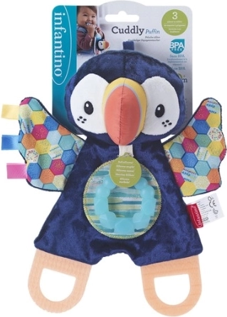 Peluche pinguino con massaggiagengive Infantino