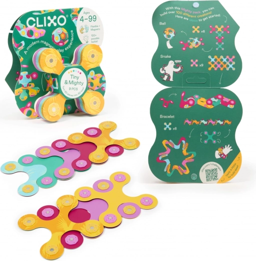 Clixo Tiny & Mighty Jungle – set di costruzione magnetico 9 pezzi