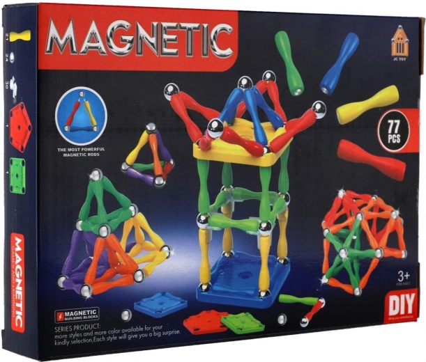 costruzioni magnetiche 77 pezzi plastica/metallo
