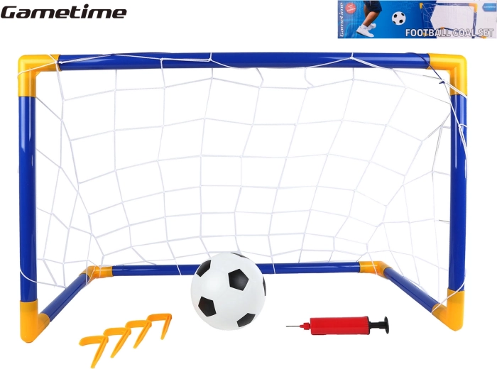 Porta da calcio per bambini GAMETIME 79 × 50 × 43 cm con pallina e pompetta