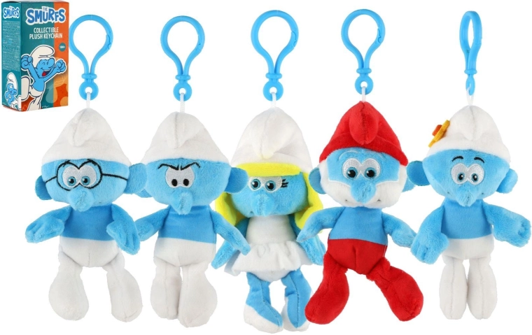 Portachiavi in peluche I Puffi 16 cm, assortito - 1 pezzo