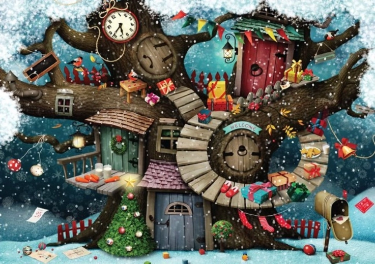 Puzzle Natale nella foresta 1000 pezzi MAGNOLIA