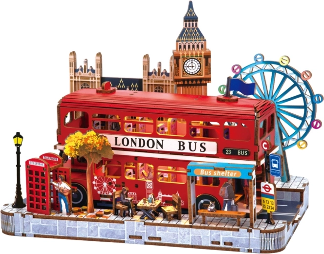 2Kids Toys puzzle 3D in legno scena in miniatura Londra