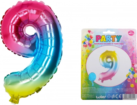 Palloncino gonfiabile arcobaleno numero 9