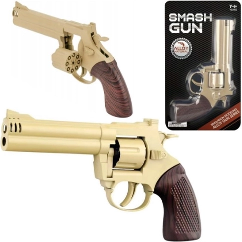 Revolver a capsule in metallo color sabbia