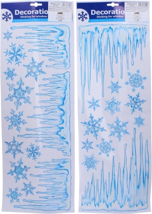 Adesivi per finestre natalizi scintillanti