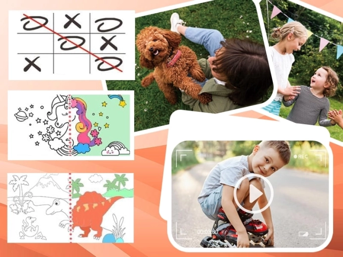 Foto, video 1080P e giochi divertenti