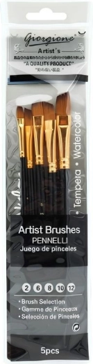 Set di pennelli piatti 2, 6, 8, 10 e 12