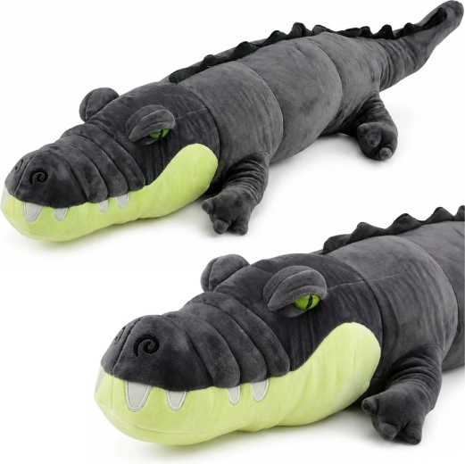 Coccodrillo di peluche realistico grigio 90 cm - 1 pezzo