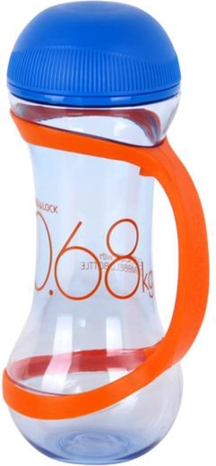 Borraccia sportiva a forma di manubrio 560 ml blu