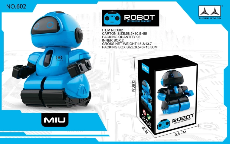 Robot telecomandato Small Q nero - 1 pezzo