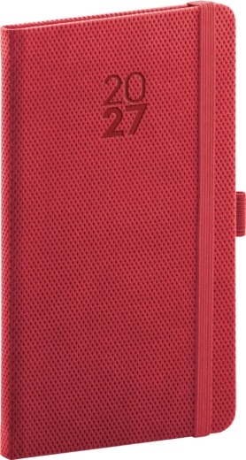 Notique diario tascabile Diamante 2027 rosso 9 × 15,5 cm