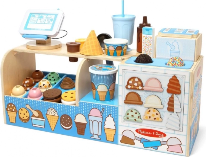 Mega gelateria - set di gioco in legno per recitare il ruolo di gelateria