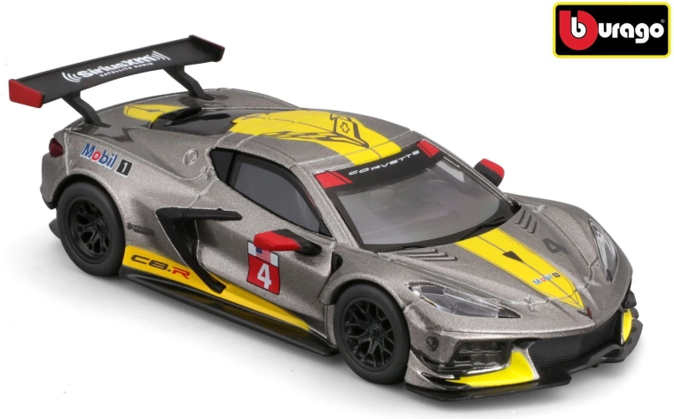 Modello da gara Bburago Chevrolet Corvette C8.R 2020 in scala 1:43
