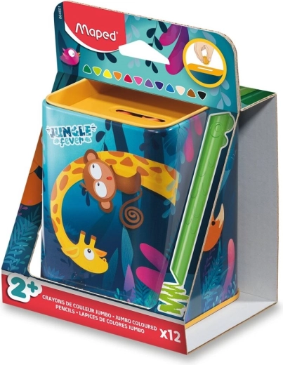 Pastelli Maped Infinity Kidy Jumbo Jungle Fever 12 pz