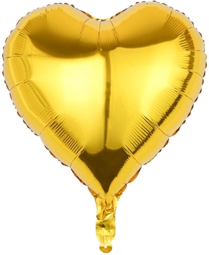 Palloncino in foil a forma di cuore dorato 45 cm